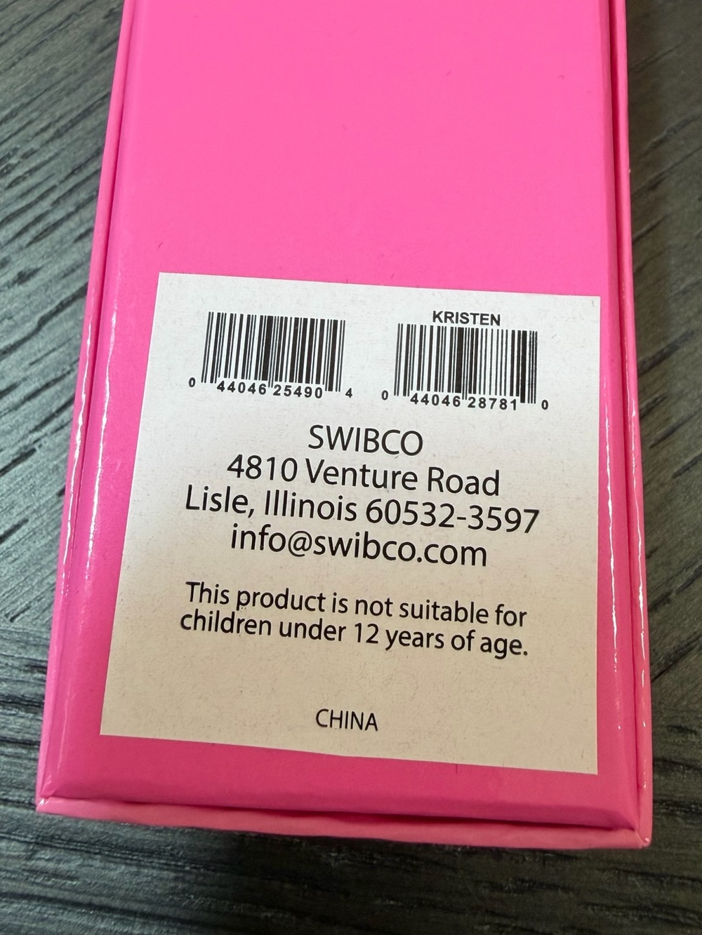Kids Silver Angel Necklace with Pink Crystal Accent - Picture 4 of 4